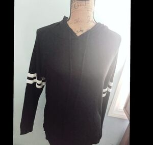 Pink Republic Black Hoodie Hooded Sweatshirt Small